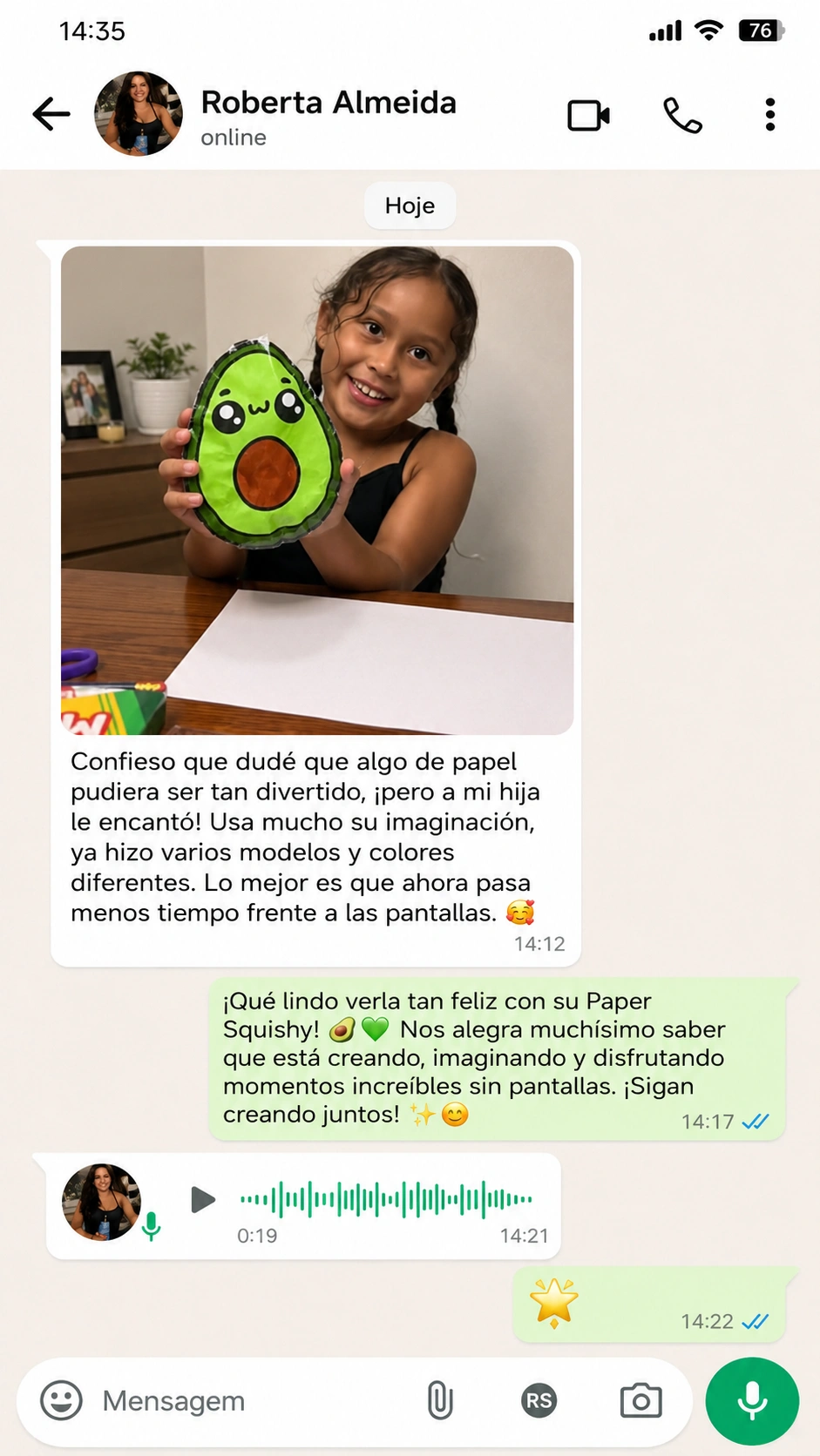 Captura de conversación real en WhatsApp 3