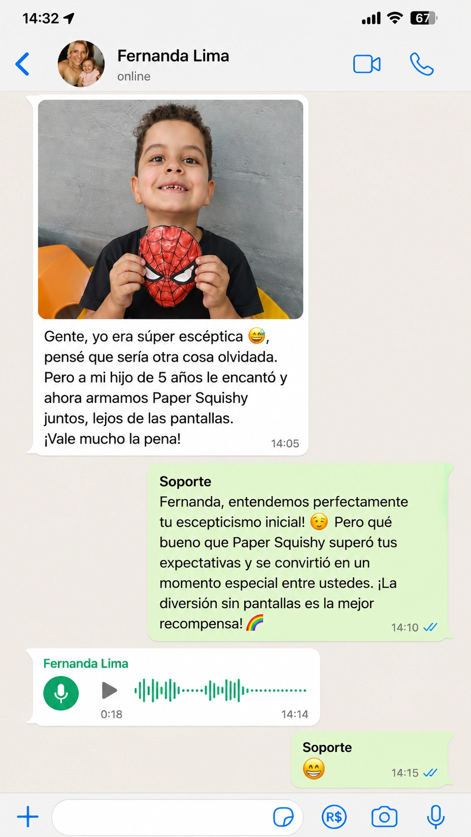 Captura de conversación real en WhatsApp 6